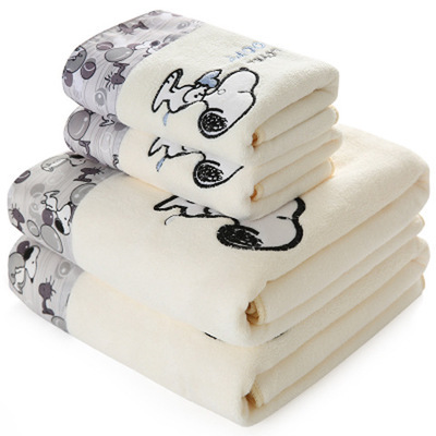 Cartoon Cute Microfiber Bath Towel 70*140cm Soft Super Absorbent Thickened Beach Towel